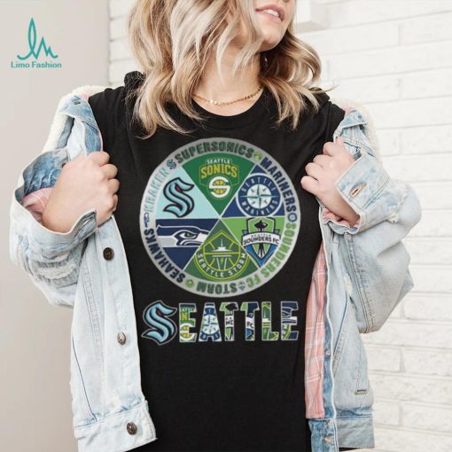 Seattle seahawks kraken supersonics mariners sounders fc storm 2023 shirt