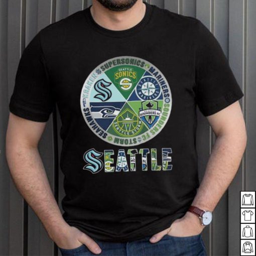 Seattle seahawks kraken supersonics mariners sounders fc storm 2023 shirt