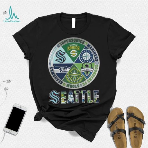 Seattle seahawks kraken supersonics mariners sounders fc storm 2023 shirt