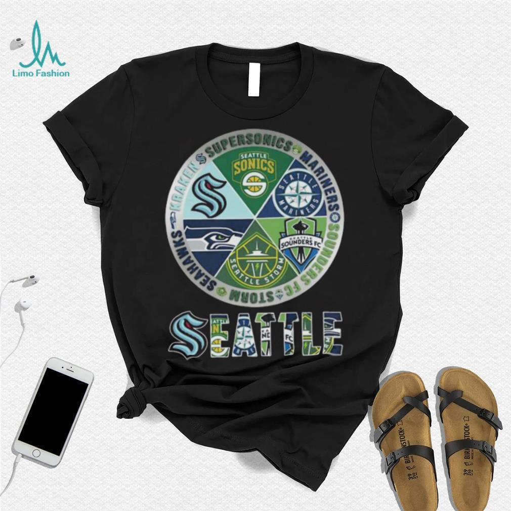 Seattle seahawks kraken supersonics mariners sounders fc storm 2023 shirt Seattle seahawks kraken supersonics mariners sounders fc storm 2023 shirt