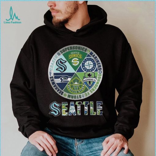 Seattle seahawks kraken supersonics mariners sounders fc storm 2023 shirt