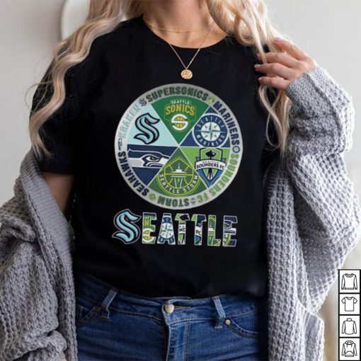 Seattle seahawks kraken supersonics mariners sounders fc storm 2023 shirt