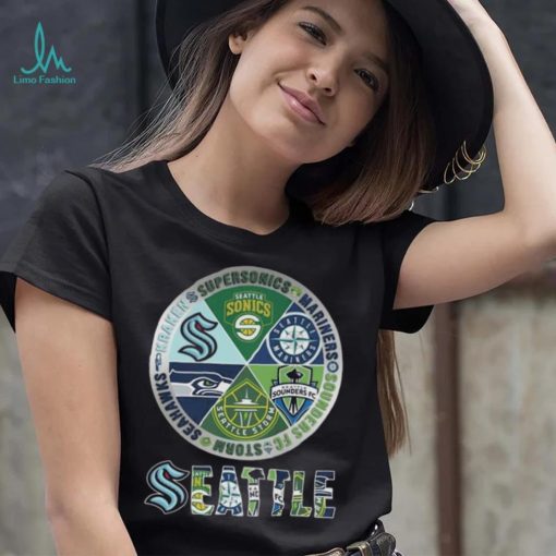 Seattle seahawks kraken supersonics mariners sounders fc storm 2023 shirt