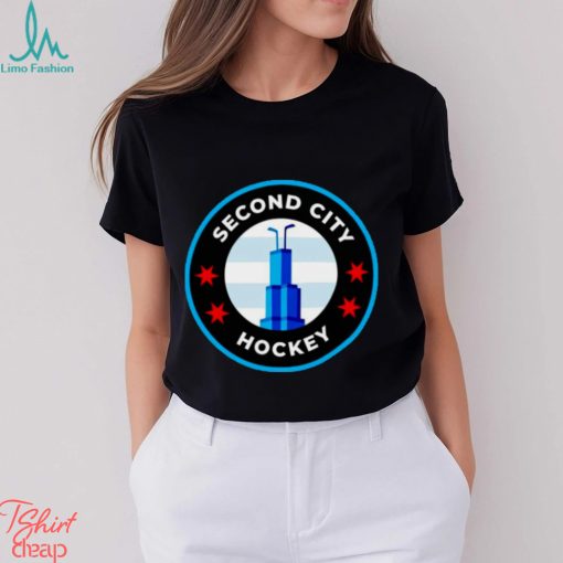 Second city hockey logo shirt