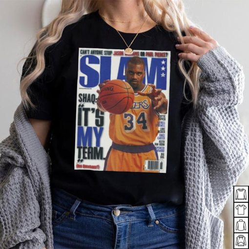 Shaquille O’Neal Los Angeles Lakers Slam Cover NBA Tee Shirt