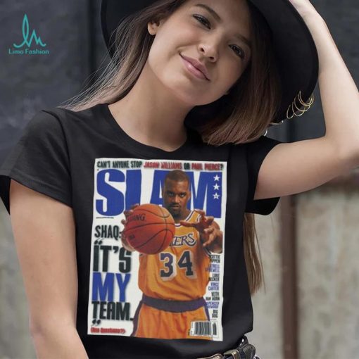 Shaquille O’Neal Los Angeles Lakers Slam Cover NBA Tee Shirt