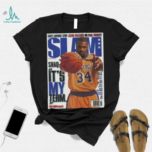 Shaquille O’Neal Los Angeles Lakers Slam Cover NBA Tee Shirt