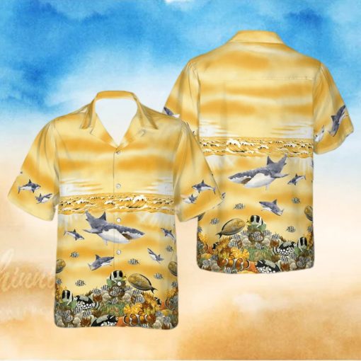 Shark Beach Hawaiian Shirt