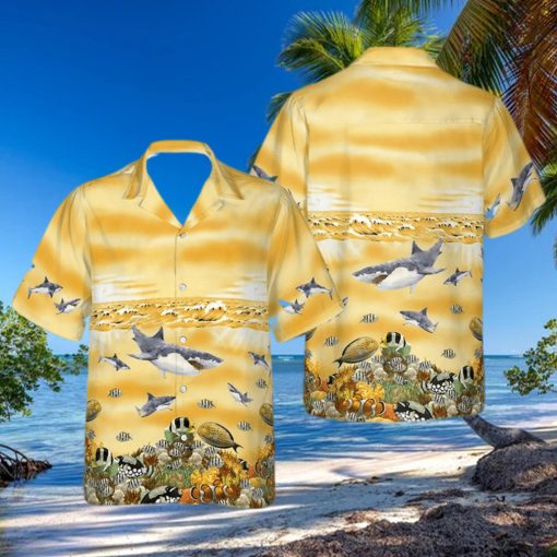 Shark Beach Hawaiian Shirt