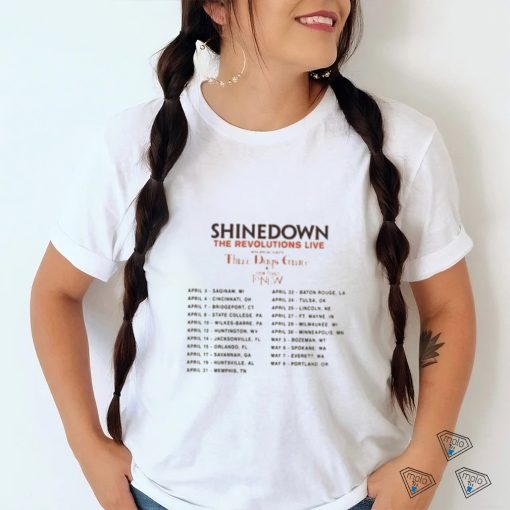 Shinedown The Revlutions Live Tour With Special Guests Shirt Shinedown World Tour Dates 2023 T Shirts