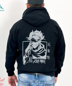 Siyah Renk Geniş Kesim Gojo Satoru Jujutsu Kaisen Baskılı Unisex Geniş Kalıp Anime T shirt