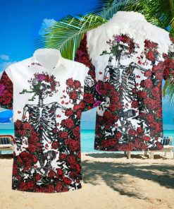 Skeleton Rose Hawaii Shirt Tropical Summer For Men And Women