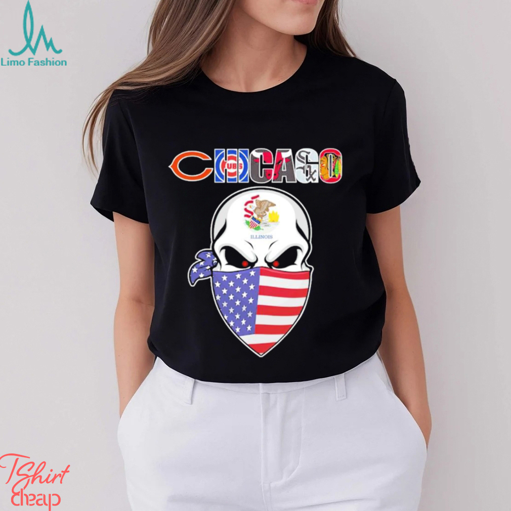 Official chicago Sport Team Logo American Flag Shirt, hoodie