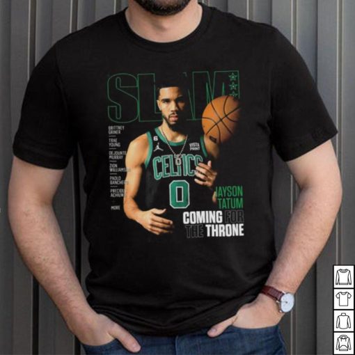 Slam Cover  Boston Celtics Jayson Tatum Coming for the Throne Tee Shirt