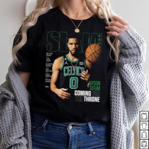 Slam Cover  Boston Celtics Jayson Tatum Coming for the Throne Tee Shirt