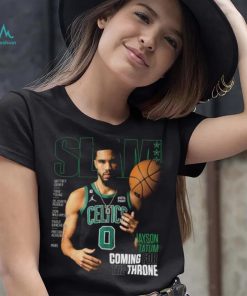 Slam Cover Boston Celtics Jayson Tatum Coming for the Throne Tee Shirt