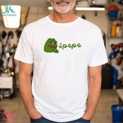 Smug Pepe the Frog smile thinking about Money meme shirt