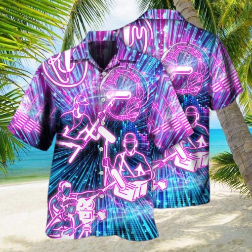 Sound Engineer Neon Style Hawaiian Shirt