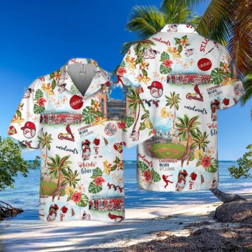 St Louis Cardinals Birds Blues Funny Hawaiian Shirt