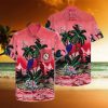 Men s Chicago Cubs Black Flame Fireball hawaiian shirt