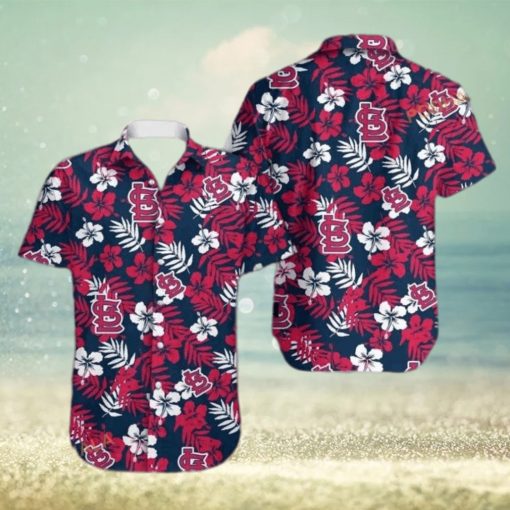 St  Louis Cardinals Funny Hawaiian Shirt Hibiscus Flower Pattern Summer Gift For Friend