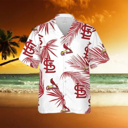 St  Louis Cardinals Funny Hawaiian Shirt Palm Leaves Pattern All Over Print