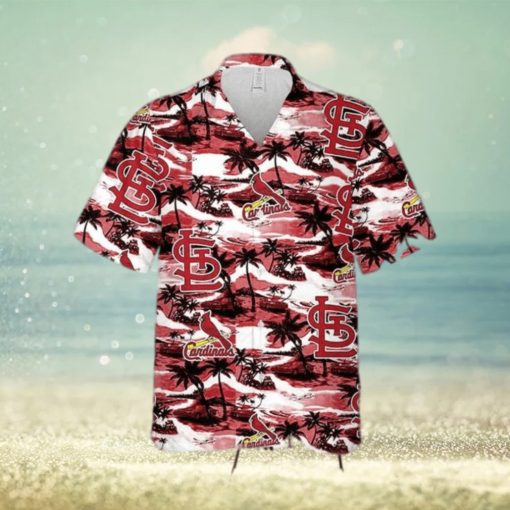 St  Louis Cardinals Funny Hawaiian Shirt Sea Island Pattern Gift For Beach Vacation