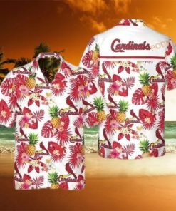 St  Louis Cardinals Funny Hawaiian Shirt Tropical Flower Pattern Best Beach Gift