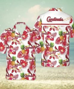 St  Louis Cardinals Funny Hawaiian Shirt Tropical Flower Pattern Best Beach Gift