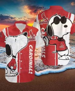 St Louis Cardinals Snoopy Hawaiian Shirt For Fans Hawaiian Beach Short Aloha Shirt Hawaiian Gift