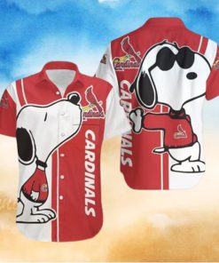 St Louis Cardinals Snoopy Hawaiian Shirt For Fans Hawaiian Beach Short Aloha Shirt Hawaiian Gift