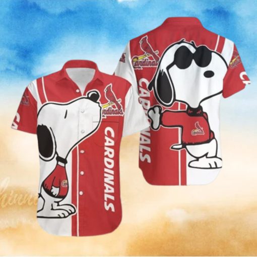 St Louis Cardinals Snoopy Hawaiian Shirt For Fans  Hawaiian Beach Short  Aloha Shirt  Hawaiian Gift