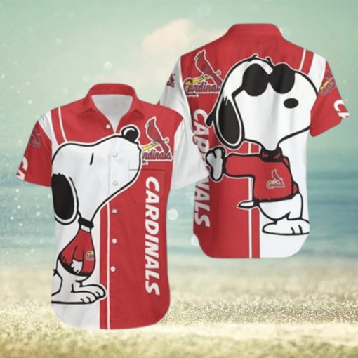 St Louis Cardinals Snoopy Hawaiian Shirt For Fans  Hawaiian Beach Short  Aloha Shirt  Hawaiian Gift