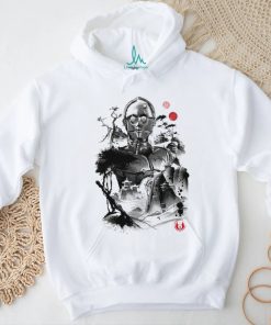 Star Wars C 3PO sumi e style Protocol Droid in the Desert Planet art shirt