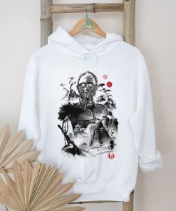 Star Wars C 3PO sumi e style Protocol Droid in the Desert Planet art shirt