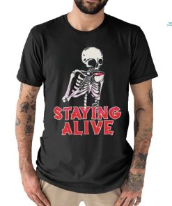 Staying Alive Svg Vintage Spooky Season Shirt