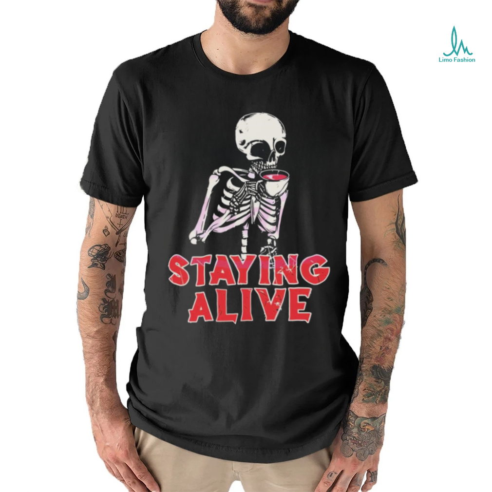 Staying Alive Svg Vintage Spooky Season Shirt