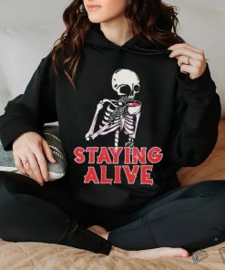 Staying Alive Svg Vintage Spooky Season Shirt