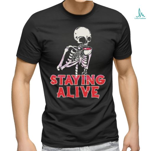 Staying Alive Svg Vintage Spooky Season Shirt