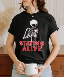 Staying Alive Svg Vintage Spooky Season Shirt