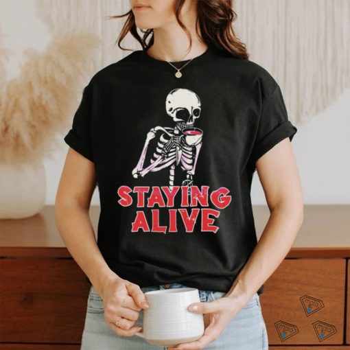 Staying Alive Svg Vintage Spooky Season Shirt