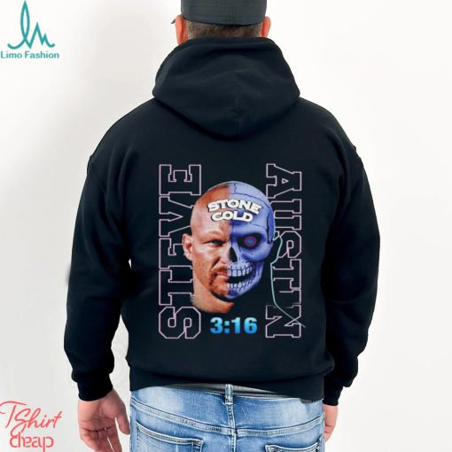 Steve Austin Stone Cold half skull retro shirt