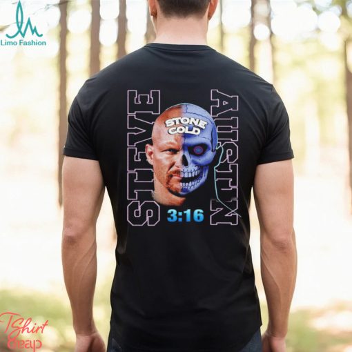 Steve Austin Stone Cold half skull retro shirt