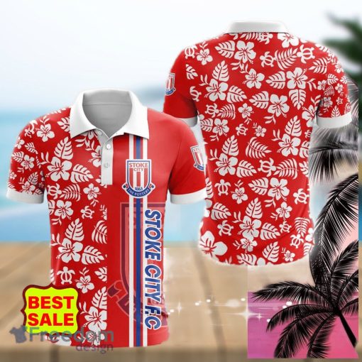 Stoke City FC Fans Hibiscus Logo EFL Golf Polo hawaiian  Shirt