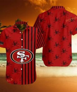 Stripes And Skull NFL San Francisco 49ers Funny Hawaiian Shirt