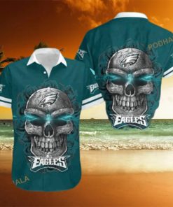 Sugar Skull NFL Philadelphia Eagles Funny Hawaiian Shirt