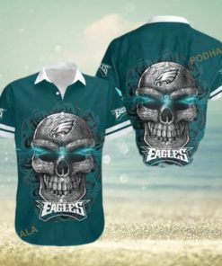 Sugar Skull NFL Philadelphia Eagles Funny Hawaiian Shirt