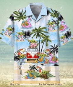 Summer Aloha Baby Yoda Star Wars Funny Hawaiian Shirts Summer Gift For Friend