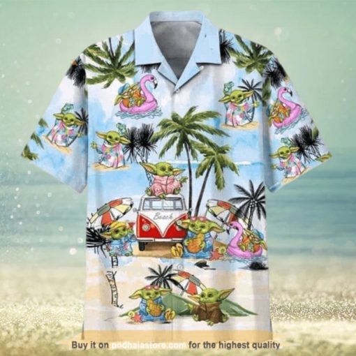 Summer Aloha Baby Yoda Star Wars Funny Hawaiian Shirts Summer Gift For Friend