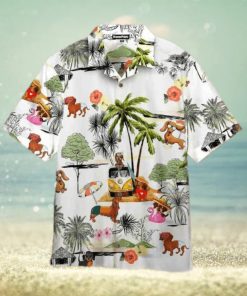 Summer Aloha Dachshund Funny Hawaiian Shirt Gift For Dog Lovers